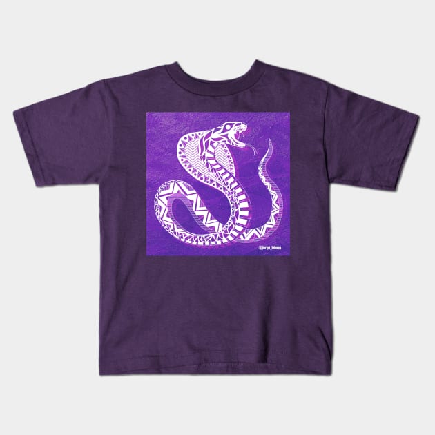 Snake Cobra Ecopop Kids T-Shirt by jorge_lebeau